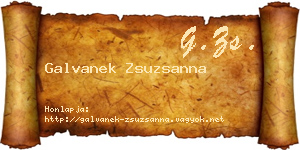 Galvanek Zsuzsanna névjegykártya